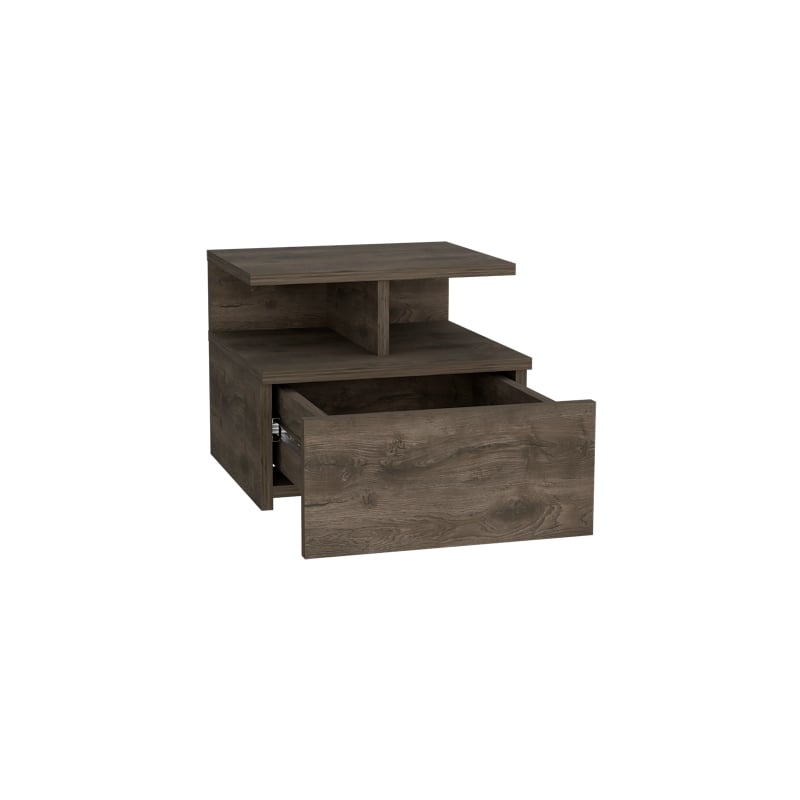 Flopini Floating Nightstand Engineered Wood Flopini  Dark Walnut