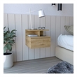 Flopini Floating Nightstand Engineered Wood Macadamia