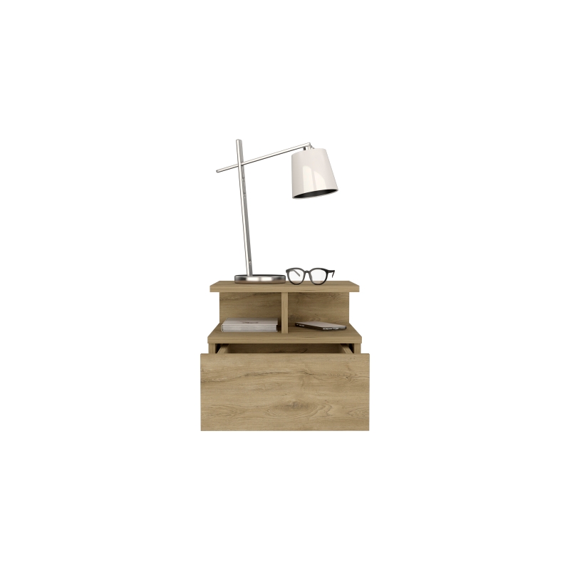 Flopini Floating Nightstand Engineered Wood Macadamia