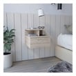 Flopini Floating Nightstand Engineered Wood  Light Gray