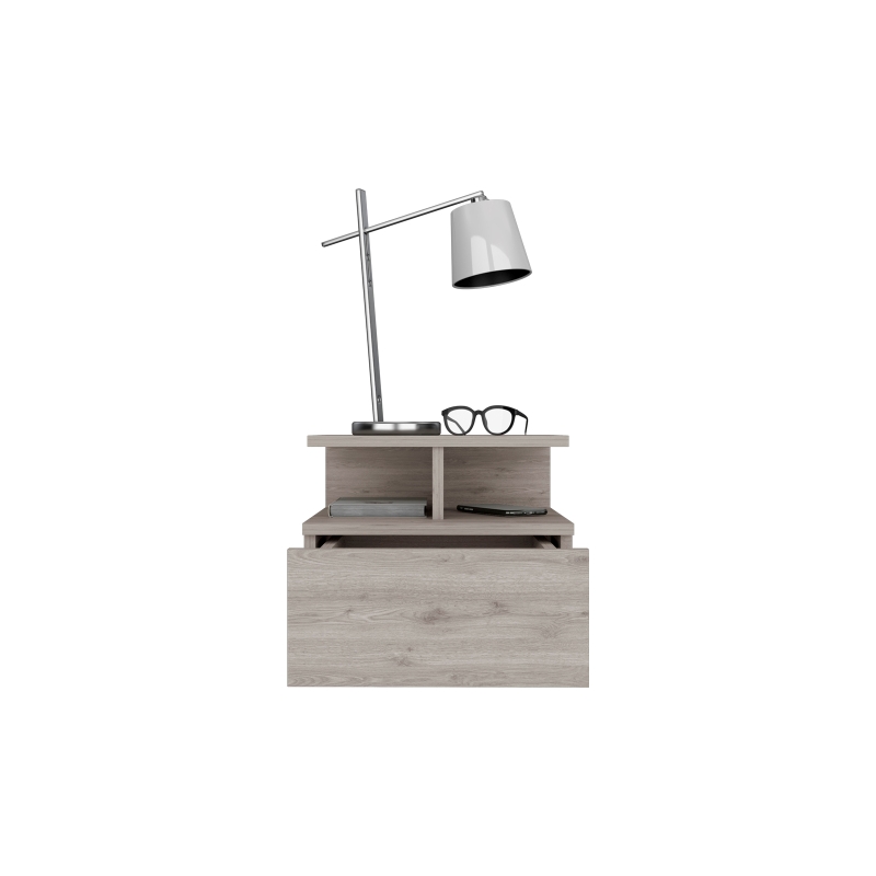 Flopini Floating Nightstand Engineered Wood  Light Gray