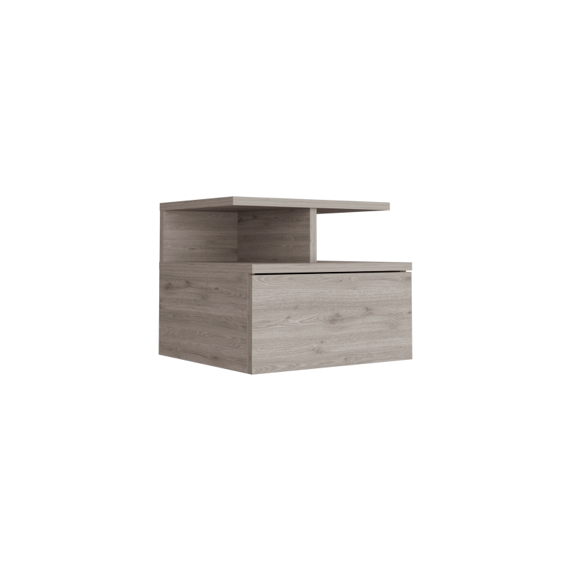 Flopini Floating Nightstand Engineered Wood  Light Gray