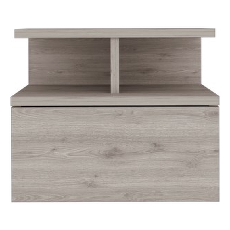 Flopini Floating Nightstand Engineered Wood  Light Gray