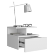 Flopini Floating Nightstand Engineered Wood White