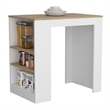 Doyle Island Engineered Wood White and Light Oak