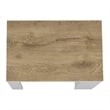 Doyle Island Engineered Wood White and Light Oak