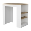 Doyle Island Engineered Wood White and Light Oak