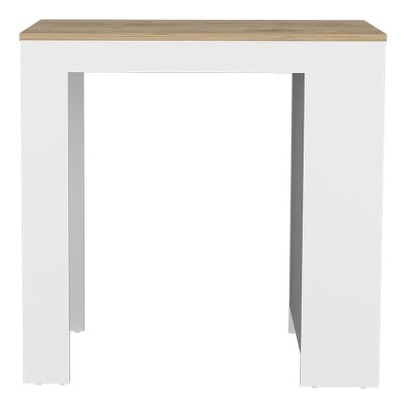 Doyle Island Engineered Wood White and Light Oak