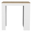 Doyle Island Engineered Wood White and Light Oak