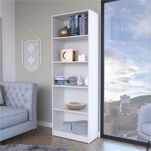 Benzoni  Bookcase 4-Shelves Engineered Wood White