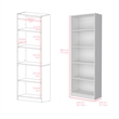 Benzoni  Bookcase 4-Shelves Engineered Wood White