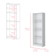 Benzoni Bookcase Engineered Wood White