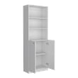 Benzoni Bookcase Dual-Door Engineered Wood White