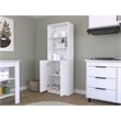 Benzoni Bookcase Dual-Door Engineered Wood White