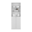 Benzoni Bookcase Dual-Door Engineered Wood White