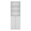 Benzoni Bookcase Dual-Door Engineered Wood White