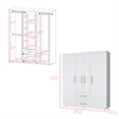 Elma Armoire Engineered Wood White
