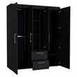 Elma Armoire Engineered Wood Black