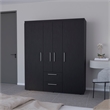 Elma Armoire Engineered Wood Black