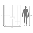 Armoire Elma Eco Engineered Wood  Macadamia