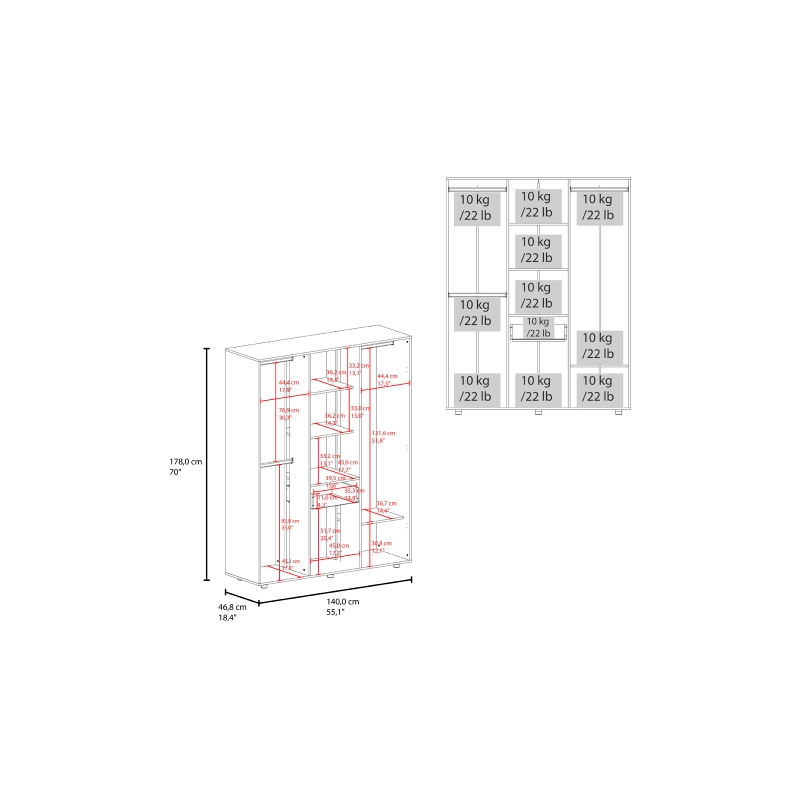 Armoire Elma Eco Engineered Wood  Macadamia