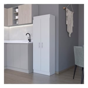 Clinton Pantry Cabinet Engineered Wood White