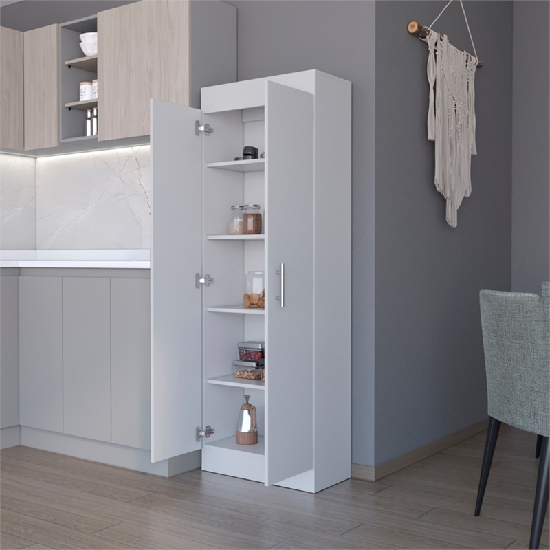 Clinton Pantry Cabinet Engineered Wood White