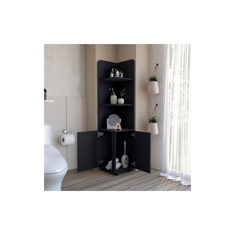 Kairatu Freestanding Cabinet Engineered Wood Black