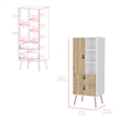 Magness Tall Dresser Engineered Wood White Macadamia