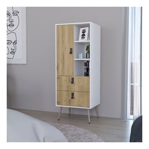 Magness Tall Dresser Engineered Wood White Macadamia