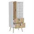 Magness Tall Dresser Engineered Wood White Macadamia