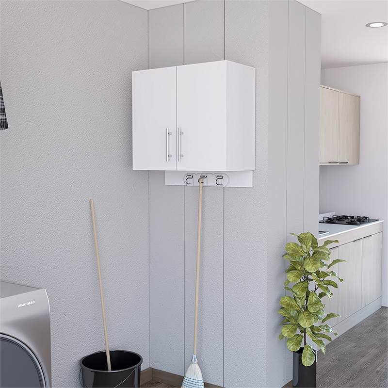 Alikuri Storage Cabinet Engineered Wood Wall White
