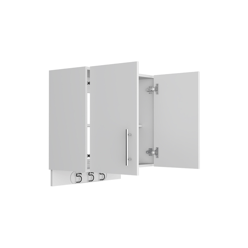 Alikuri Storage Cabinet Engineered Wood Wall White
