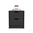 Gandu Nightstand Engineered Wood Black