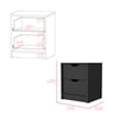 Gandu Nightstand Engineered Wood Black