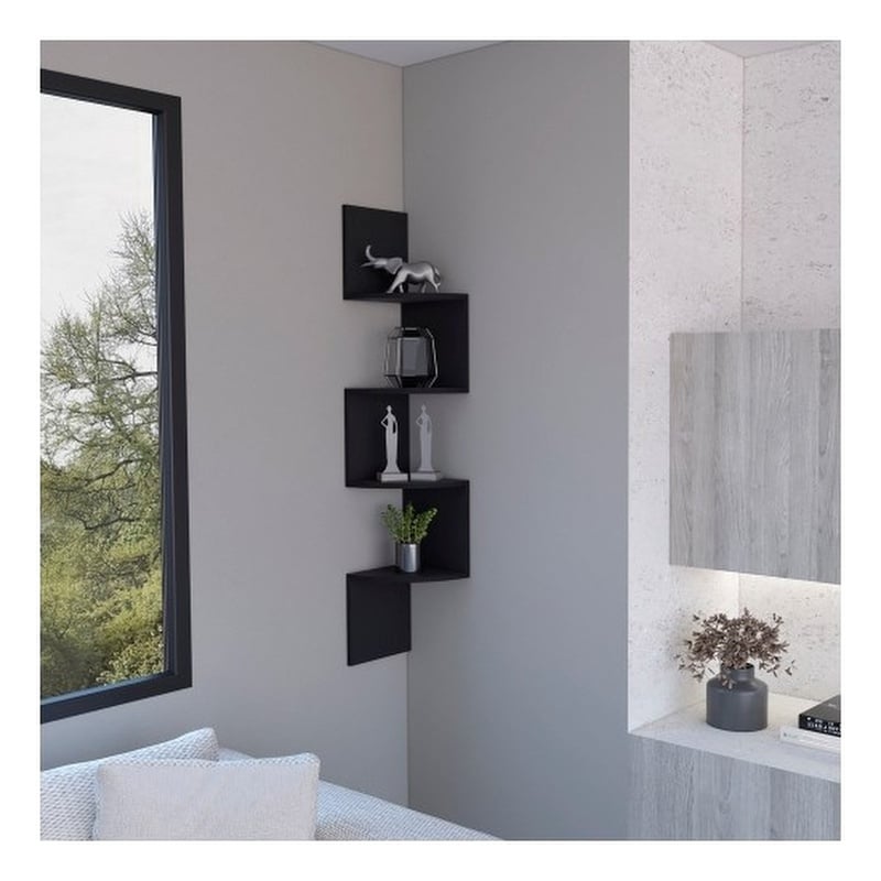 Crestone Shelf Engineered Wood Black