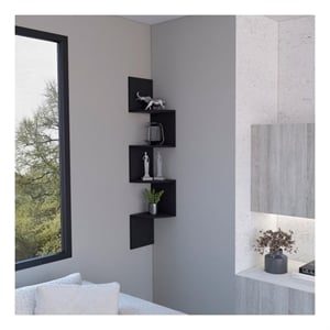 Crestone Shelf Engineered Wood Black