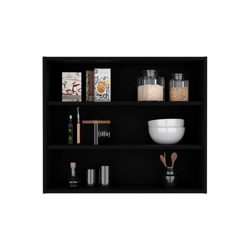 Meeker Floating Shelf Engineered Wood Black