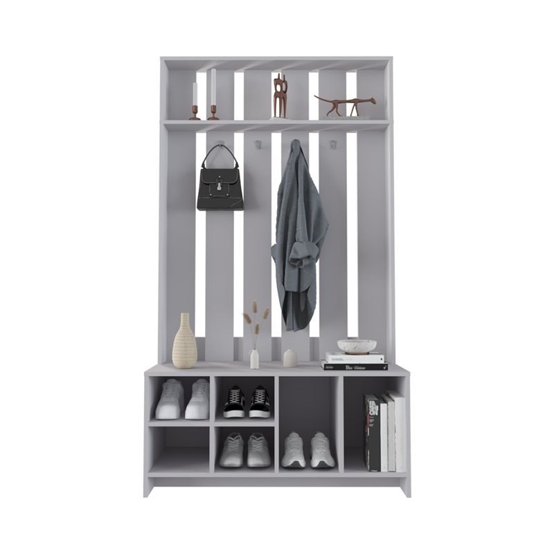 Murphy Hall Tree Engineered Wood Gray