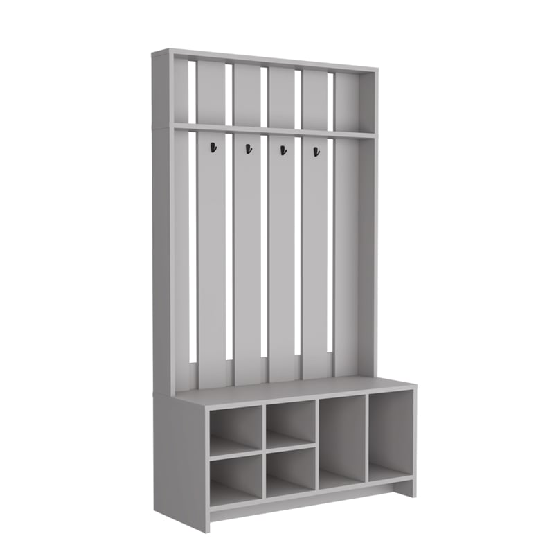 Murphy Hall Tree Engineered Wood Gray