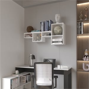 Kiowa Wall Shelf Engineered Wood White