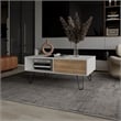 Taylor Coffee table Engineered Wood White Ligth Pine