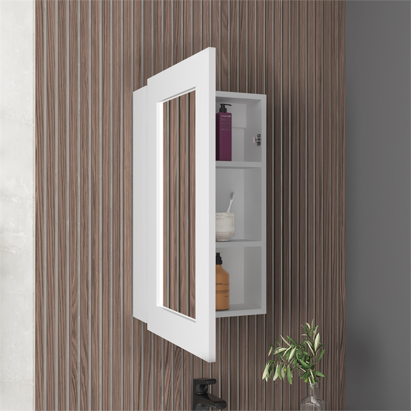 Sanford Medicine Cabinet Engineered Wood White