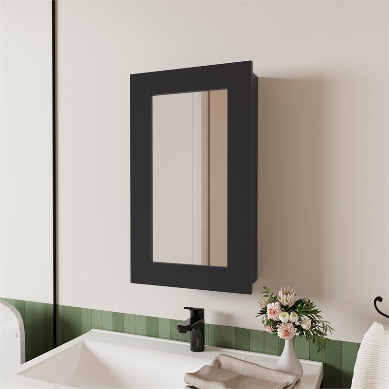 Sanford Medicine Cabinet Engineered Wood Black