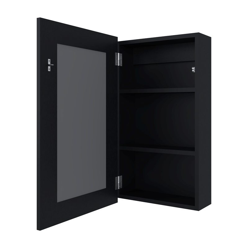 Sanford Medicine Cabinet Engineered Wood Black