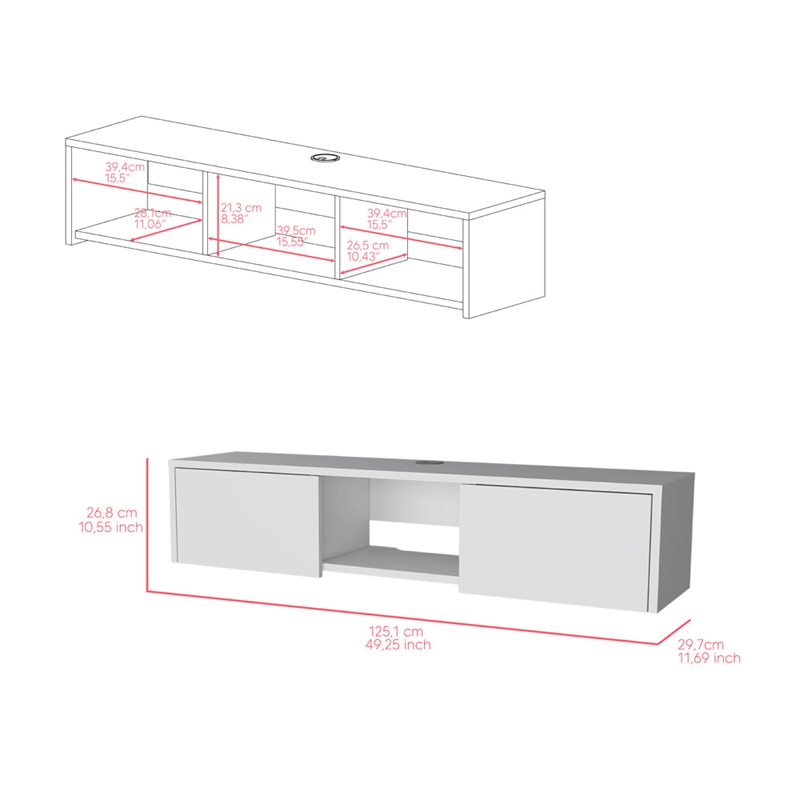 Tv Stand Watson Living Room White
