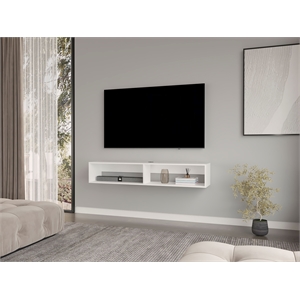 Floating Tv Stand Moore Living Room White