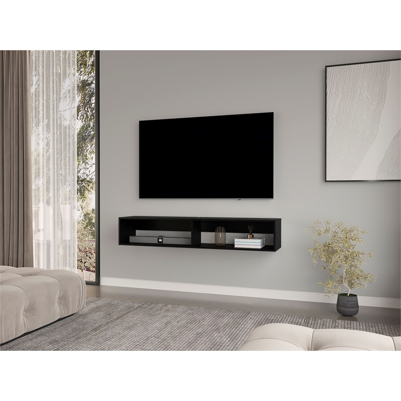 Floating Tv Stand Moore Living Room Black