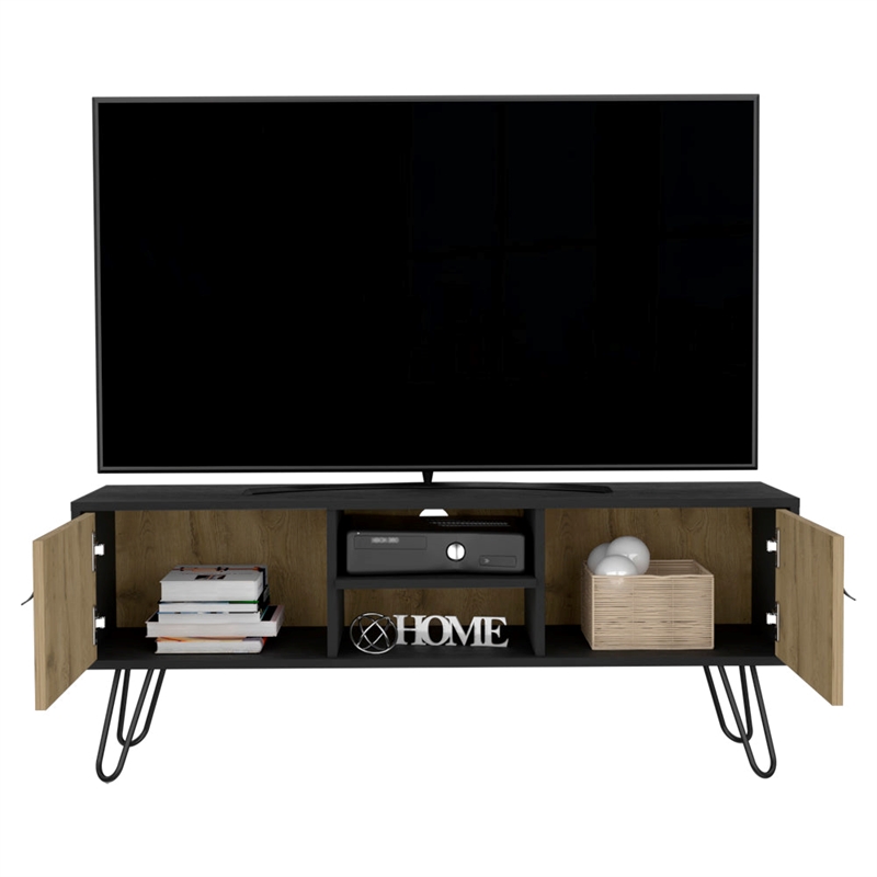 Tv Stand B Magness Living Room Black  Macadamia