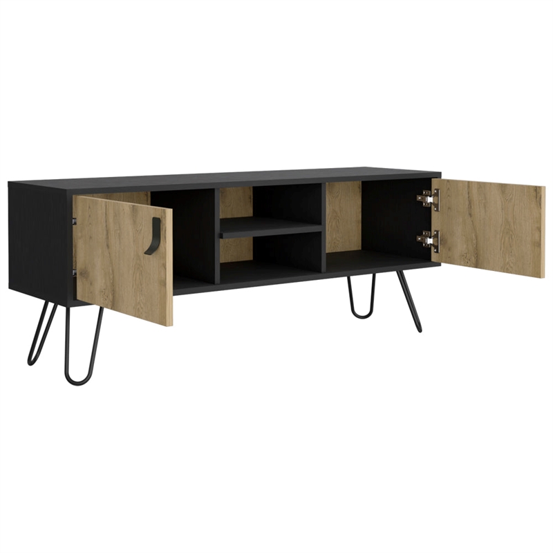 Tv Stand B Magness Living Room Black  Macadamia